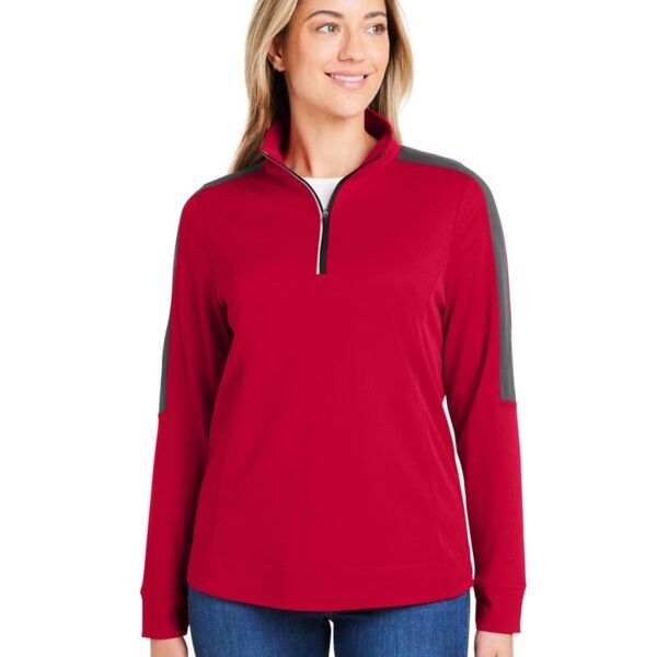 Women's Market Snag Protect Mesh Colorblock Quarter-Zip Pullover Thumbnail