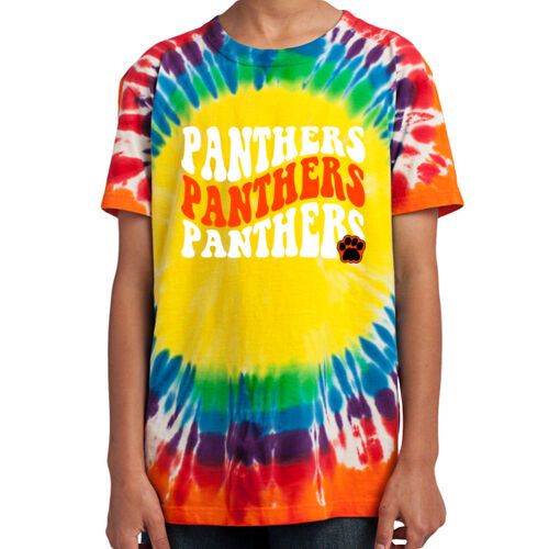 Panthers Paw Wave - Youth Window Tie Dye Tee Thumbnail