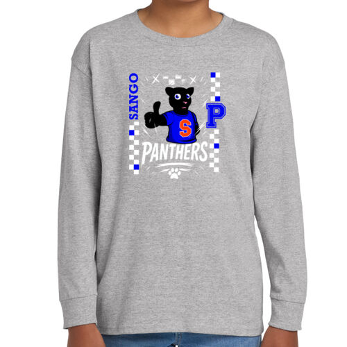 Panthers Retro - Youth Heavy Cotton 100% Cotton Long Sleeve T Shirt Thumbnail